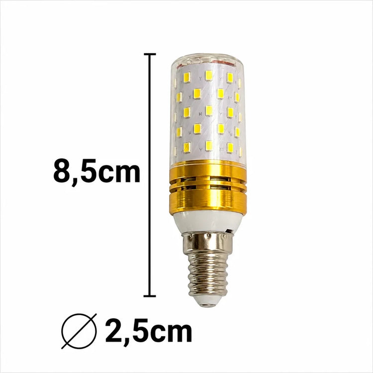 Bec E14 LED, 12W, Auriu, Lumina calda/Neutra/Rece 3000k/4000k/6000k