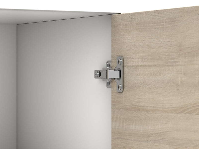 Comoda Stela, 135x95x45cm, Alb/Sonoma-7