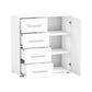 Comoda mini stela 1d4s, pal, 90x95x45 cm