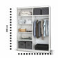 Dressing Gabriel cu oglinda, 150x200x61 cm, alb/stejar deschis
