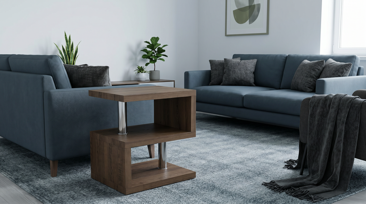Masa cafea HT-74, 44x38x52 cm, stejar, MDF