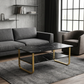 Masa cafea HT-229, 100x60 cm, negru, MDF