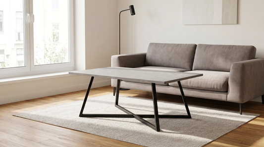 Masa cafea HT-155, 110x60 cm, alb, MDF