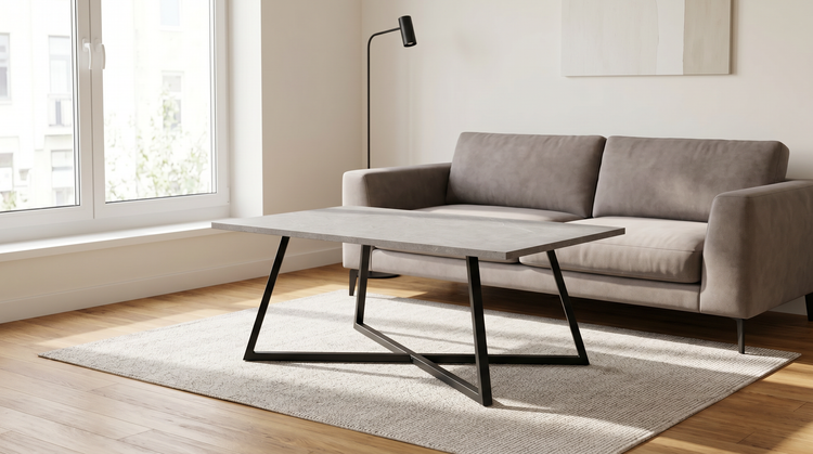 Masa cafea HT-155, 110x60 cm, alb, MDF