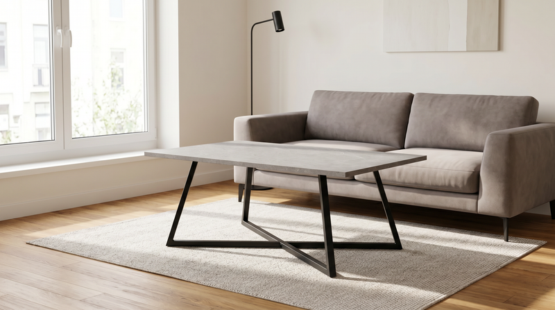 Masa cafea HT-155, 110x60 cm, alb, MDF-1
