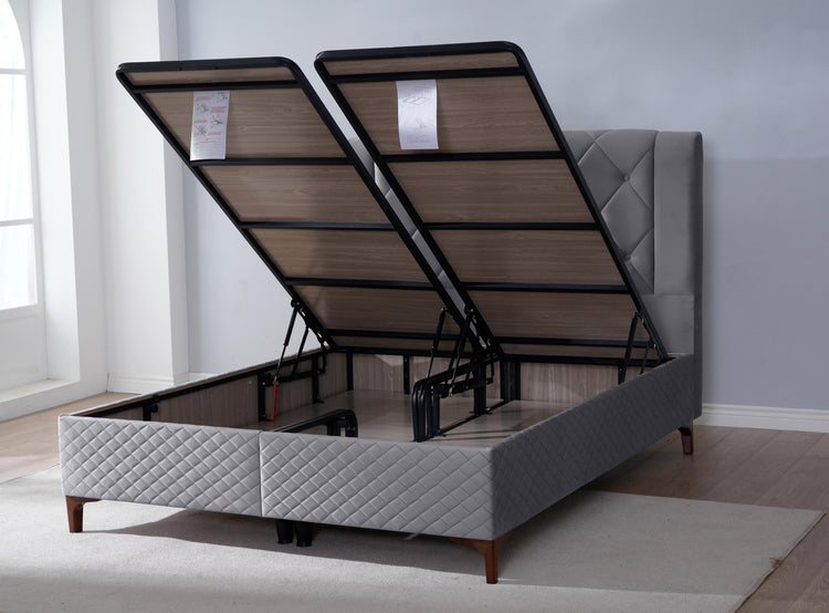 Pat Encanto 160 x 200 , tapitat cu somiera metalica