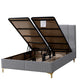 Pat Melia 160 x 200 , tapitat, culoare gri deschis