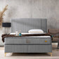 Pat Melia 160 x 200 , tapitat, culoare gri deschis