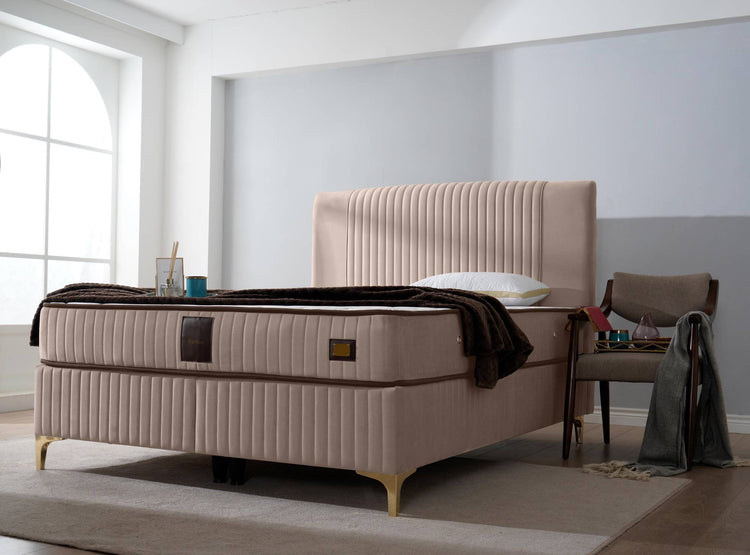 Pat Melia 160 x 200 , tapitat, culoare cappucino