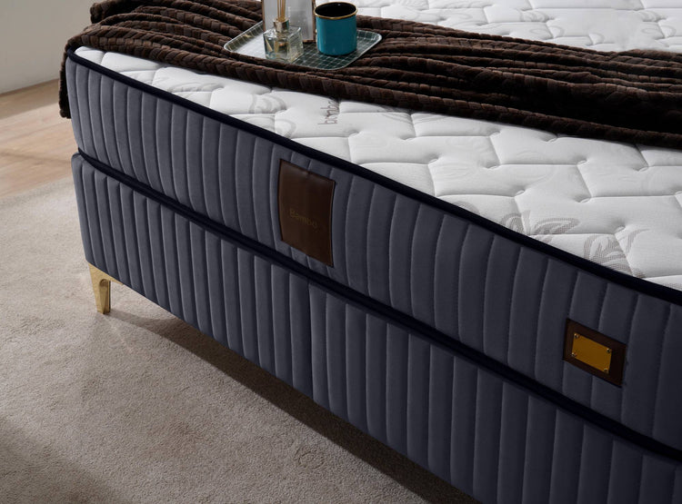 Pat Melia 160 x 200 , tapitat, culoare antracit