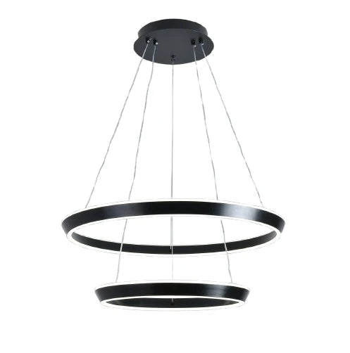 Lustra LED Tip Pendul, Cu Telecomanda, 3 Tipuri De Lumina, Inaltime Reglabila, 146W, Negru