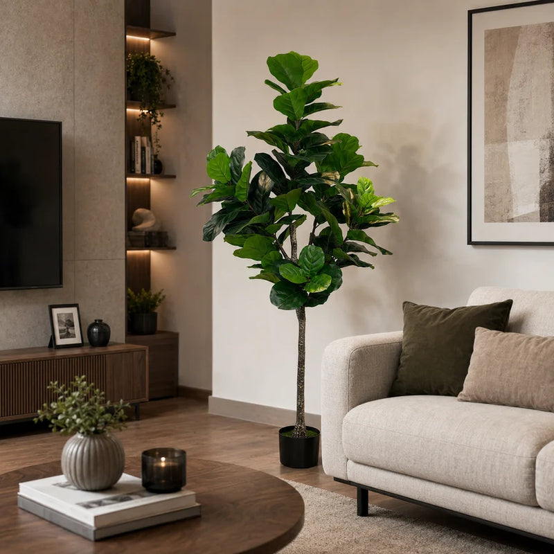 Planta Artificială Copac Tip Ficus, 180 cm, Verde, cu Ghiveci-1