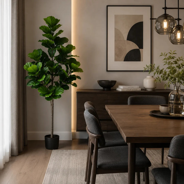 Planta Artificială Copac Tip Ficus, 180 cm, Verde, cu Ghiveci
