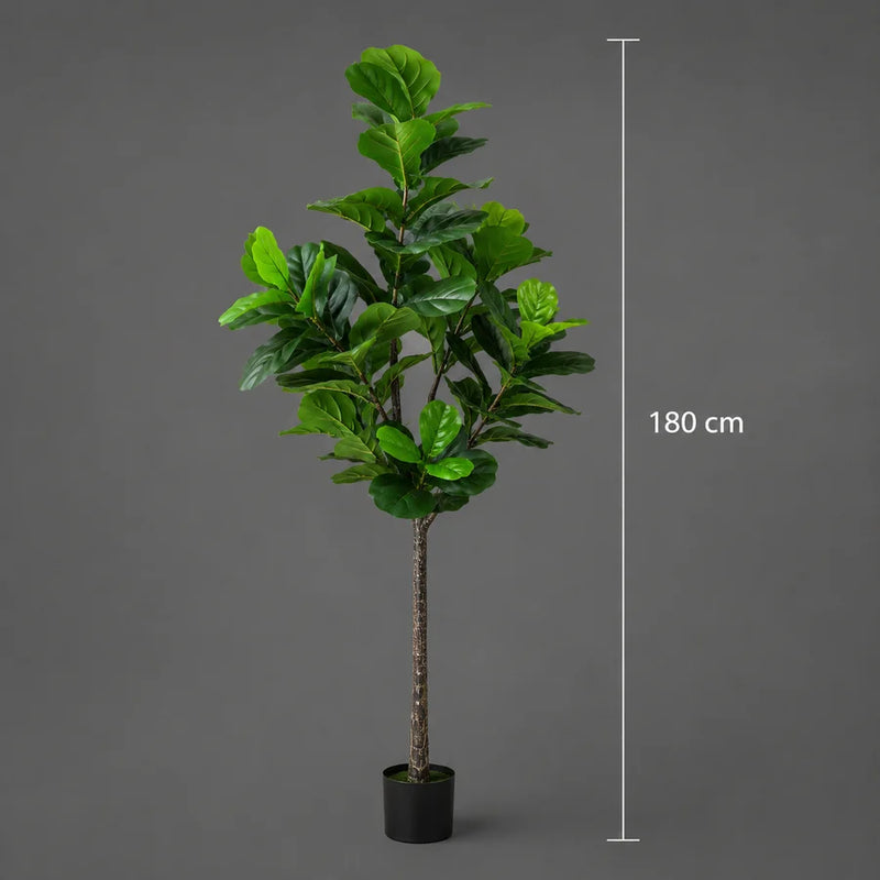 Planta Artificială Copac Tip Ficus, 180 cm, Verde, cu Ghiveci-4