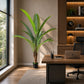 Planta Artificială Copac Tip Palmier Regal, 180 cm, 10 frunze, Verde, cu Ghiveci
