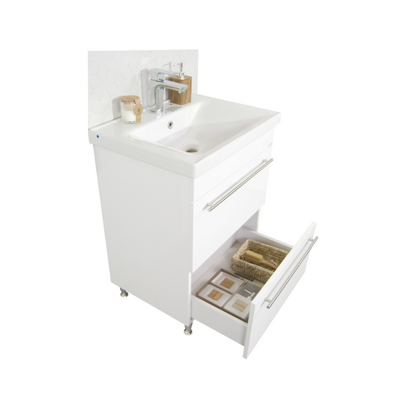 Seria 754 - Mobilier baie 60cm ALB SRT + Lavoar Sava 60 - 2060-4