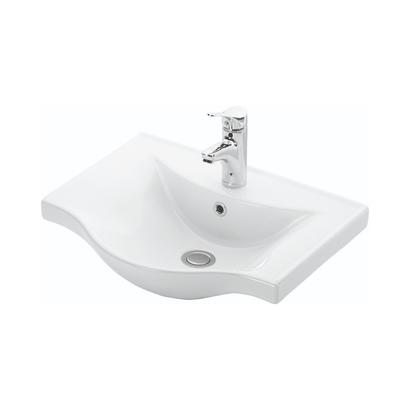 Seria 172 - Mobilier baie 55cm Alb 2U + Lavoar Albatros 55 - 7055-4