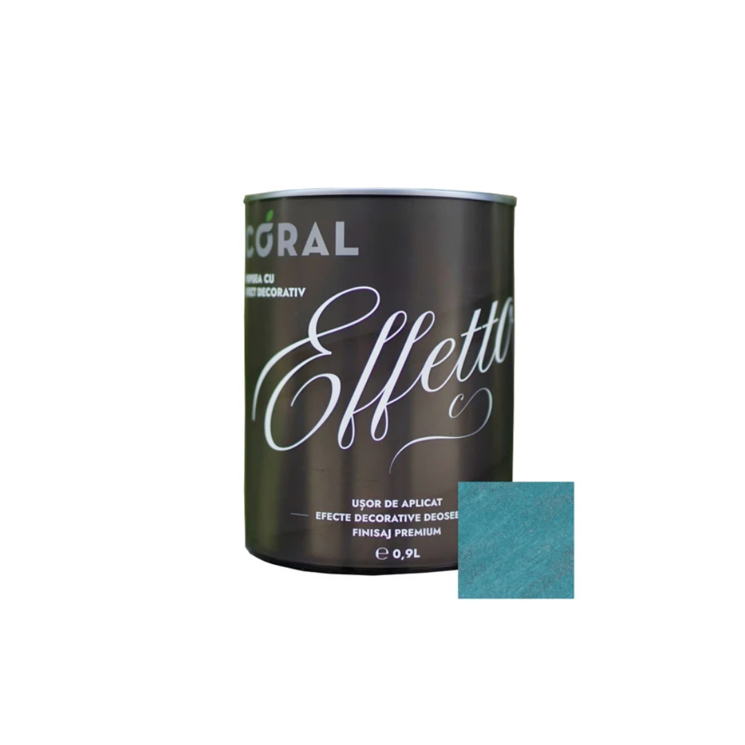 Vopsea decorativa, interior, Coral Effetto, Grosseto / albastru, 0.9 L