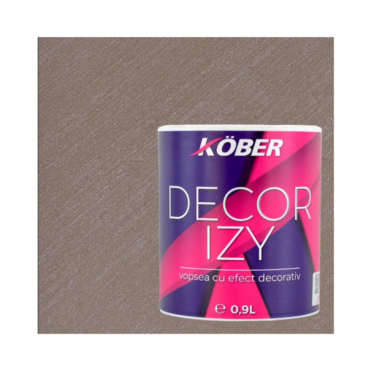 Vopsea decorativa, Kober Decor Izy, Maro Ars, efect sidefat si texturat, 0.9 litri