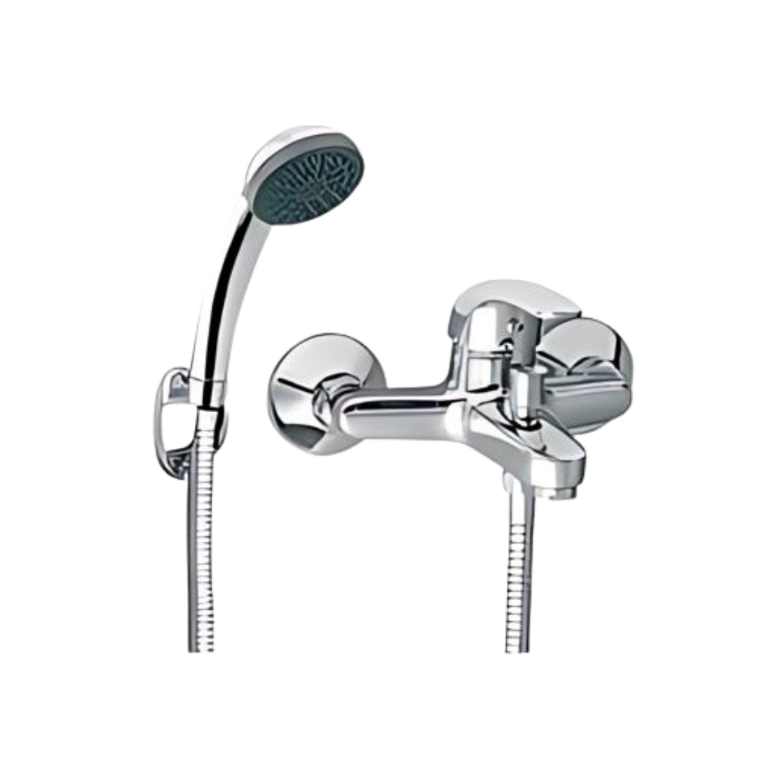 Vasto - Baterie perete cada-dus cu set de dus inclus, crom BVA11