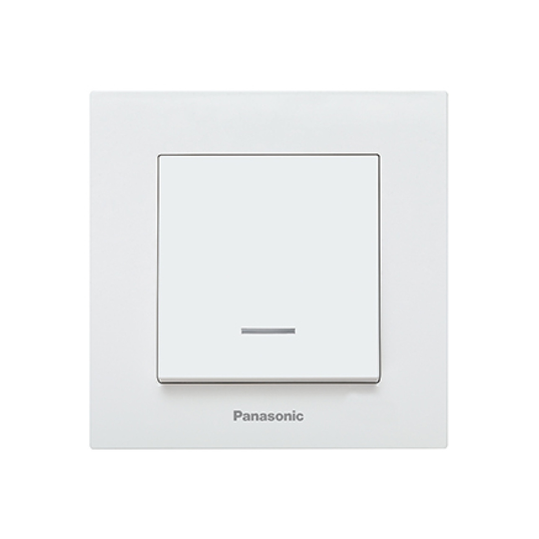 Intrerupator Panasonic KARRE Plus alb cu LED