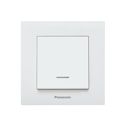 Intrerupator Panasonic KARRE Plus alb cu LED