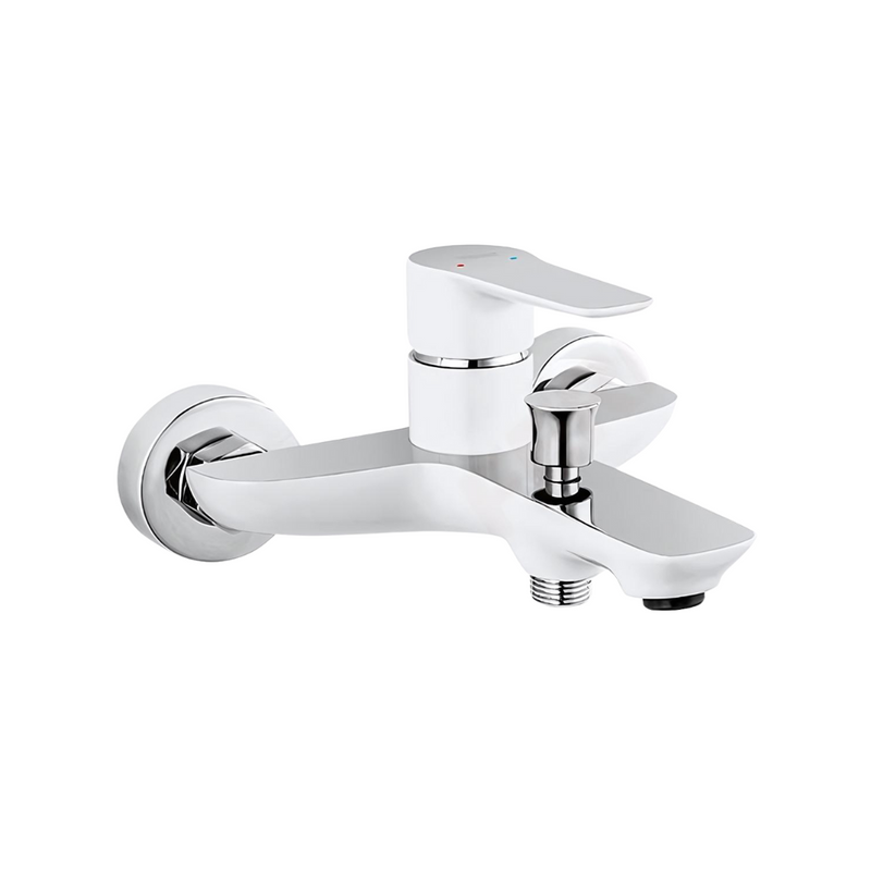 Adore White -Baterie perete cada-dus, alb/crom BDR1-1