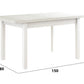 Set masa extensibila 120x150cm cu 6 scaune tapitate, mb-13 max5 si s-37 boss7 b22, alb, lemn masiv de fag, stofa