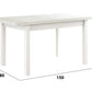 Set masa extensibila 120x150cm cu 4 scaune tapitate, mb-13 max5 si s-37 boss7 b22, alb, lemn masiv de fag, stofa