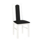 Set masa extensibila 120x150cm cu 4 scaune tapitate, mb-13 max5 si s-37 boss7 b22, alb, lemn masiv de fag, stofa