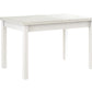 Set masa extensibila 120x150cm cu 4 scaune tapitate, mb-13 max5 si s-37 boss7 b22, alb, lemn masiv de fag, stofa
