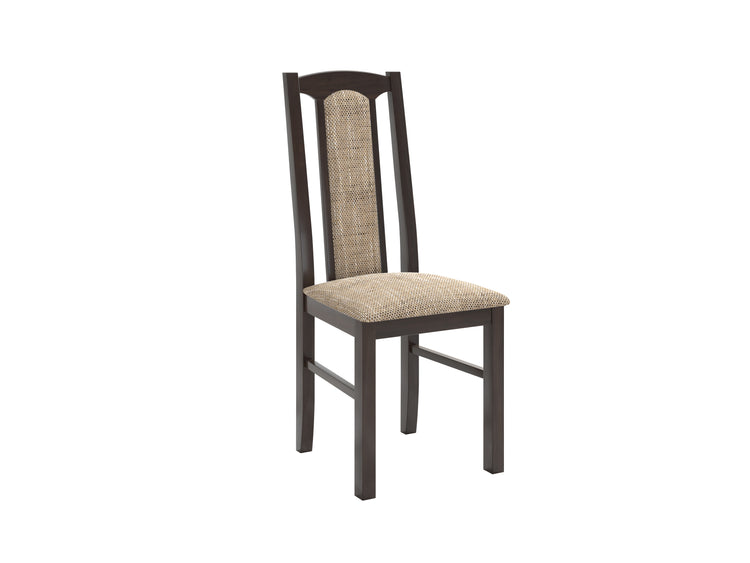Set masa extensibila jork 200x250 cm, lemn masiv wenge, cu 10 scaune tapitate stofa gri, s-37 W2