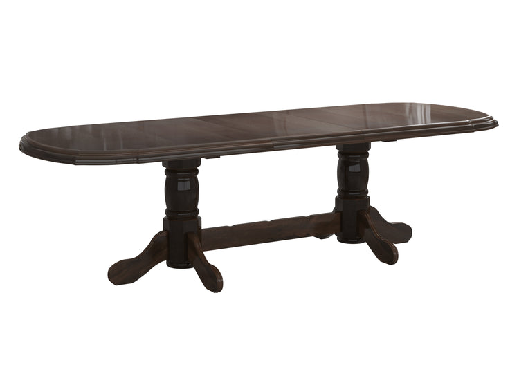Set masa extensibila jork 200x250 cm, lemn masiv wenge, cu 10 scaune tapitate stofa gri, s-37 W2