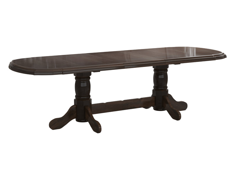 Set masa extensibila jork 200x250 cm, lemn masiv wenge, cu 10 scaune tapitate stofa gri, s-37 W2-5