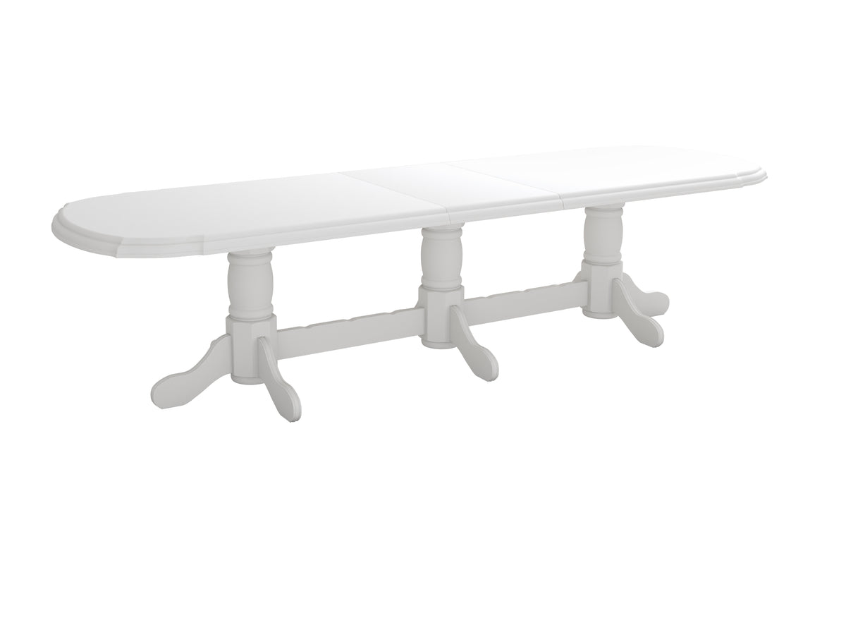Masa extensibila 250-300x100 cm, Jork, lemn alb