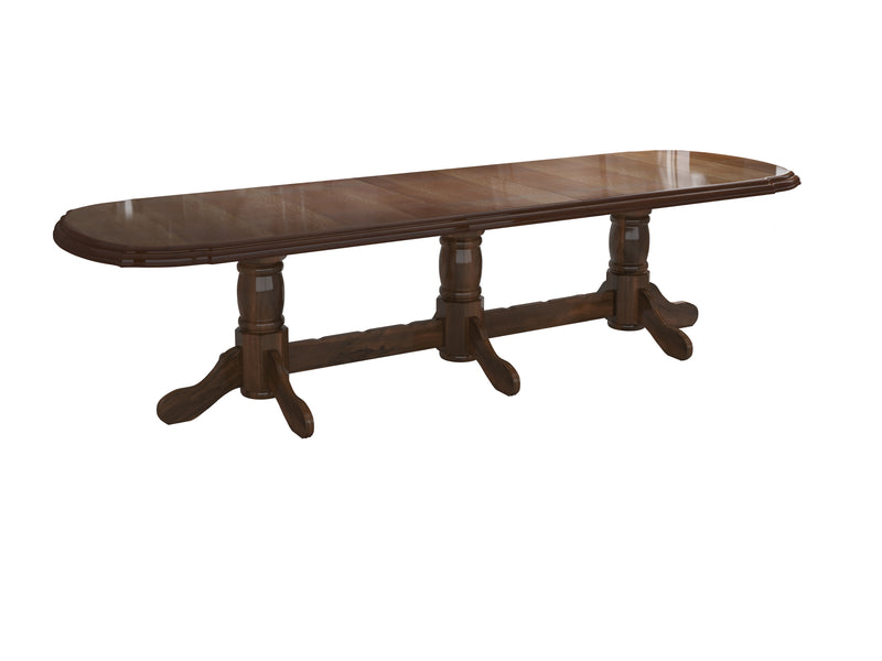 Masa extensibila 250-300x100 cm, Jork, lemn nuc-1