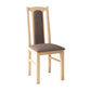 Set masa extensibila 140-180x80 cm cu 4 scaune tapitate, mb-21 modena1 si s-37 boss7 s6, sonoma, lemn masiv de fag, stofa