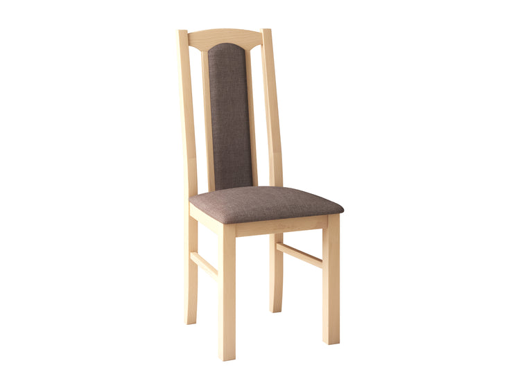 Set masa extensibila 140-180x80 cm cu 4 scaune tapitate, mb-21 modena1 si s-37 boss7 s6, sonoma, lemn masiv de fag, stofa
