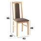 Set masa extensibila 140-180x80 cm cu 4 scaune tapitate, mb-21 modena1 si s-37 boss7 s6, sonoma, lemn masiv de fag, stofa