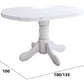 Set masa extensibila Kan 100x135 cm, lemn masiv, culoare alb, blat din mdf cu 6 scaune tapitate S-37 Boss7 25b, stofa