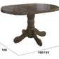 Set masa extensibila Kan 100x135 cm, lemn masiv, culoare nuc, blat din mdf cu 6 scaune tapitate S-37 Boss7 o2, stofa