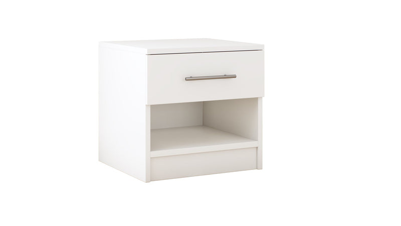 Dormitor Ina cu oglinda cappuccino/alb 150cm + saltea 160x200x20cm-5