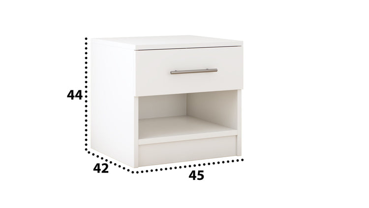 Dormitor Ina cu oglinda cappuccino/alb 150cm + saltea 160x200x20cm