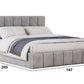 Dormitor Radu cu oglinda gri deschis/gri 180cm + saltea 160x200x20cm