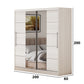 Dormitor Sara cu oglinda cappuccino/pin 200cm + saltea 160x200x20cm