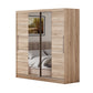 Dormitor Radu cu oglinda cappuccino/sonoma 180cm + saltea 160x200x20cm