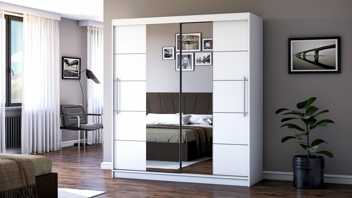 Dressing Radu cu oglinda, 180x200x61 cm