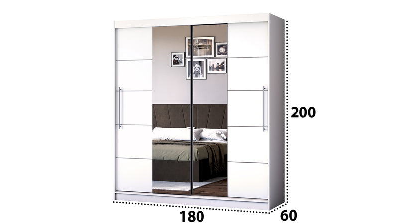 Dressing Radu cu oglinda, 180x200x61 cm-6