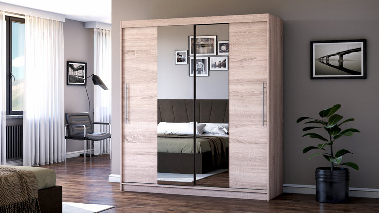 Dressing Radu cu oglinda, 180x200x61 cm