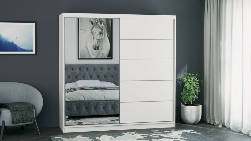 Dressing Ina, cu oglinda, 150x200x60 cm-4